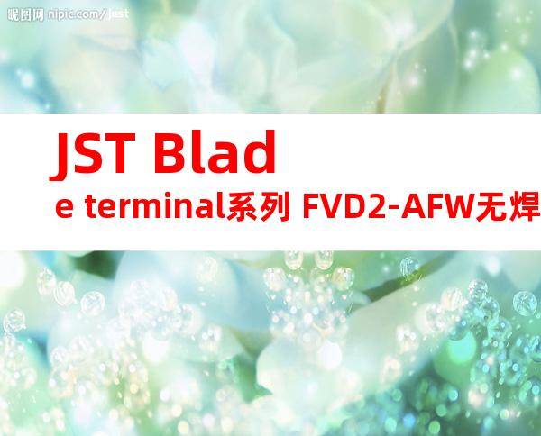 JST Blade terminal系列 FVD2-AFW无焊端子产品规格书